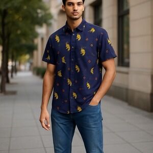 Raw Yarn Industries Stretch Comfort Men's Size‎ Medium Short Sleeve Shirt